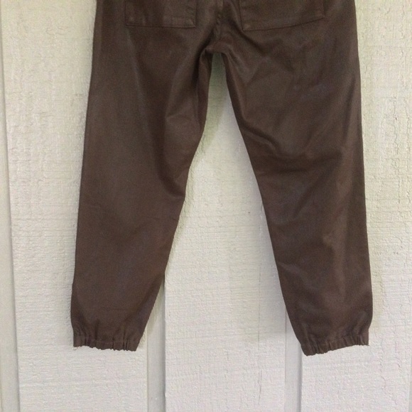 Hudson Utility Jogger Pant Size M Drawstring Pocket In Coated Chicory Coffee - Picture 7 of 14